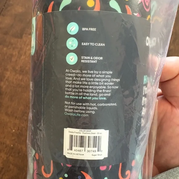 Owala ColorDrop Sugar Skull Day of the dead 32Oz IN HAND Glow in Dark - Picture 5 of 9